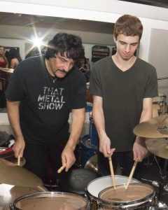 Carmine Appice with Rockit Academy Student
