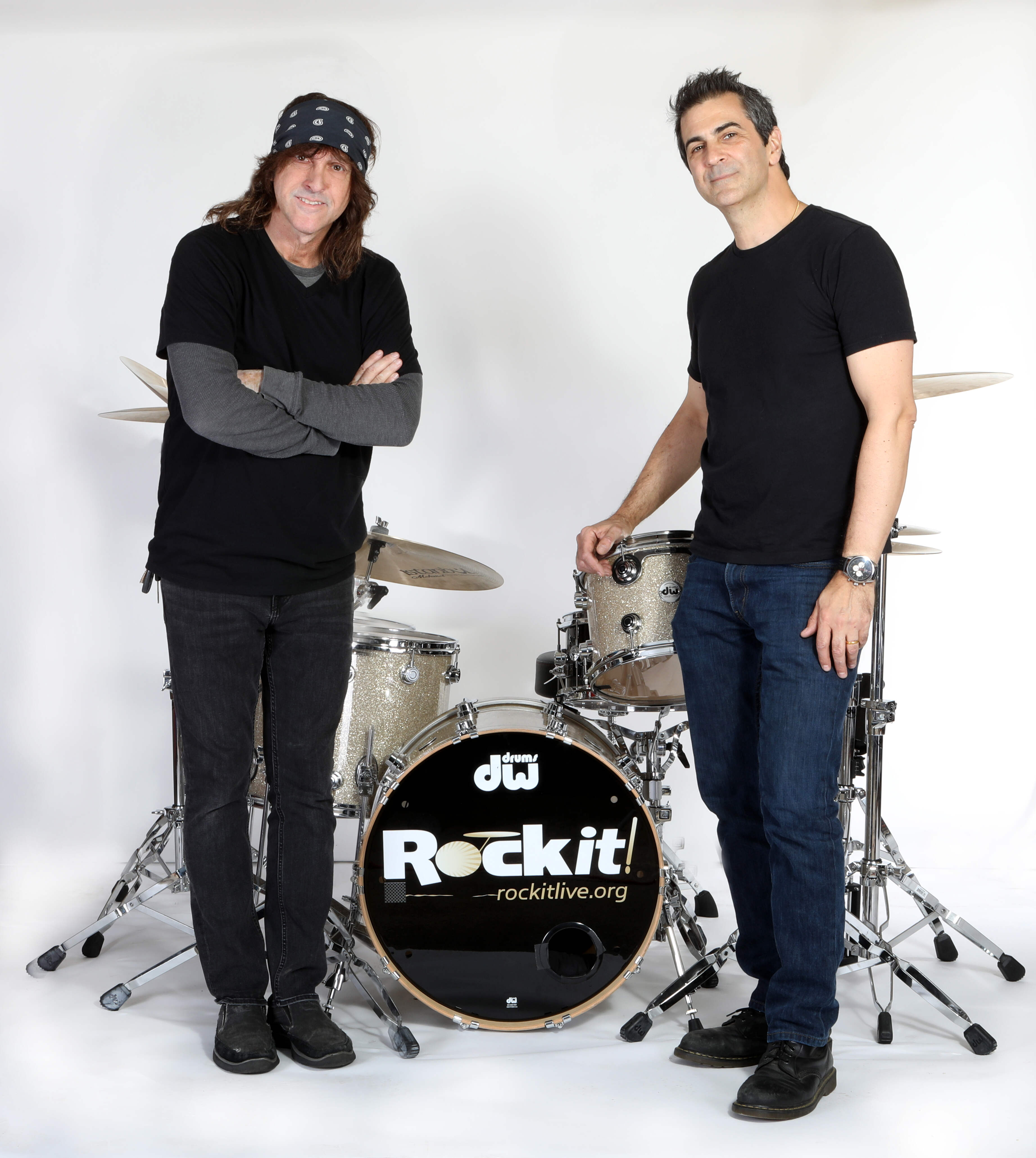 Mark Weiss Photographer and Bruce Standing by Drums