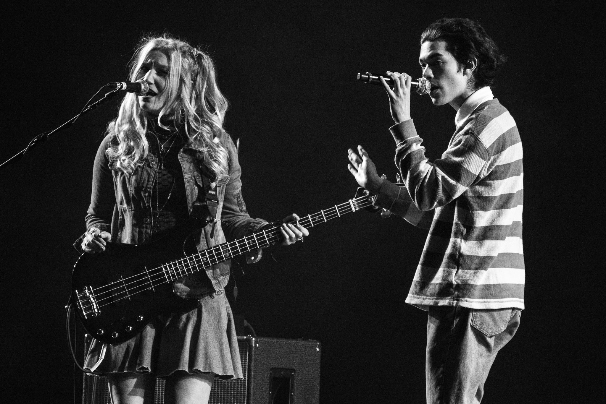 Christine Meisenhelter performing with Conan Gray on his national tour, 2019