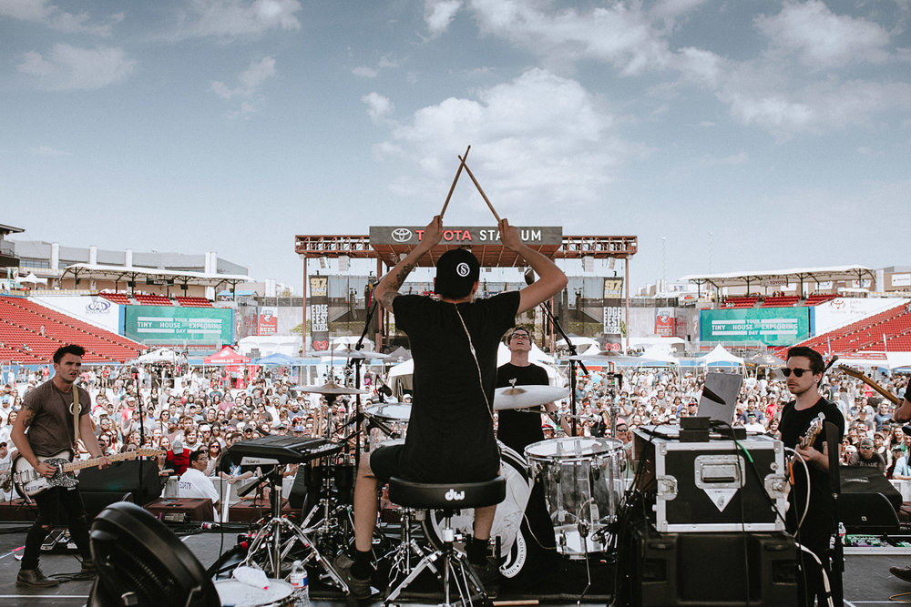 Billy Nally's The Wrecks performing at Toyota Stadium